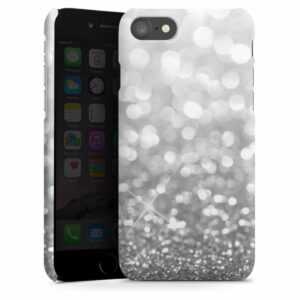 iPhone 7 Handy Premium Case Smartphone Handyhülle Hülle matt Glitzer Shine Silver Premium Case