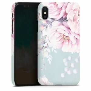 iPhone X Handy Premium Case Smartphone Handyhülle Hülle matt Flower Water Colour Pastel Premium Case