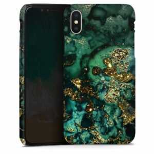 iPhone X Handy Premium Case Smartphone Handyhülle Hülle matt Marble Muster Glitzer Premium Case
