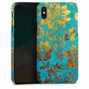 iPhone X Handy Premium Case Smartphone Handyhülle Hülle matt Ornament Flowers Vintage Premium Case