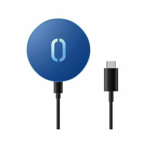 magnetisches kabelloses Qi-Ladegerät 15W Schnell-Ladegerät Handy-Ladegerät kompatibel mit Smartphones (MagSafe kompatibel mit iPhone 12 Series) Blau