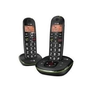 DORO PhoneEasy 105wr Duo - Schnurlostelefon mit Anrufbeantworter + Anruferkennung - DECTGAP - Schwarz + 1 Zusätzliche(s) Handset(s) (380104)