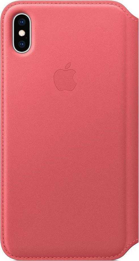 Apple Folio – Flip-Hülle für Mobiltelefon – Leder – Pfingstrosenrosa – für iPhone XS Max