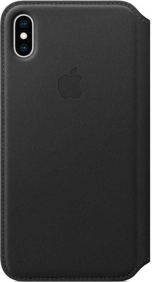 Apple Folio – Flip-Hülle für Mobiltelefon – Leder – Schwarz – für iPhone XS Max (MRX22ZM/A)