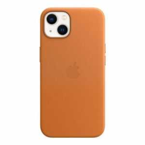 Apple Leder Case mit MagSafe für Apple iPhone 13, goldbraun