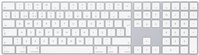 Apple Magic Keyboard mit Ziffernblock – Tastatur – Bluetooth – QWERTY – Portugiesisch – Silber – für 10.2 iPad, 10.5 iPad Air, 10.9 iPad Air, iPad mini 5, iPhone 11, 12, 13, SE