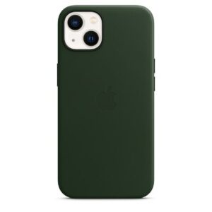 Apple Original iPhone 13 Leder Case mit MagSafe Schwarzgrün