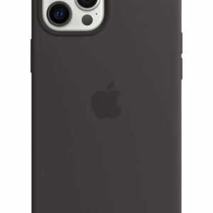 Apple Silikon Case mit MagSafe für Apple iPhone 12 Pro Max, schwarz