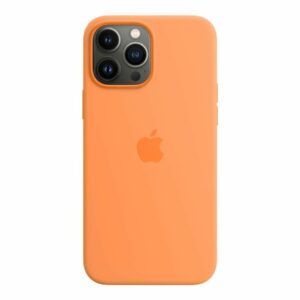 Apple Silikon Case mit MagSafe für Apple iPhone 13 Pro Max, gelborange