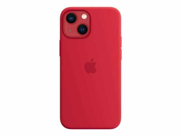 Apple Silikon Case mit MagSafe für Apple iPhone 13 mini, rot