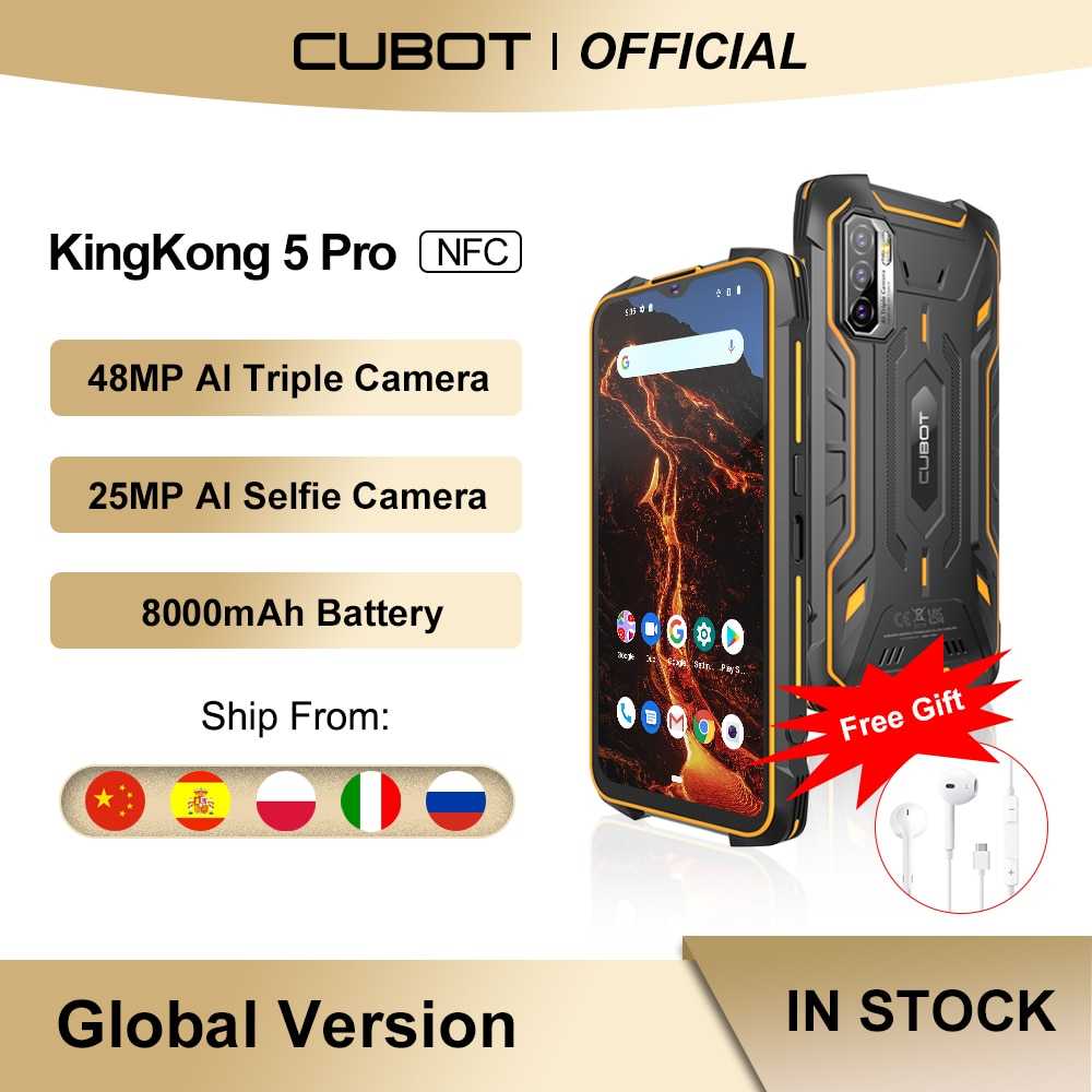 Cubot KingKong 5 Pro Android 11 Rugged smartphone 2021 IP68/IP69K Wasserdichte outdoor smartphone