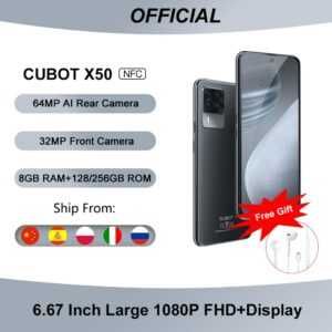 Cubot X50 Smartphone ohne Vertrag 128GB/256GB Speicher(256GB erweiterbar) 8GB RAM 6.67 Zoll FHD+