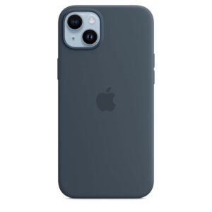 Apple Original iPhone 14 Plus Silikon Case mit MagSafe Sturmblau