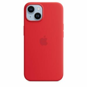 Apple Original iPhone 14 Silikon Case mit MagSafe Product(RED)
