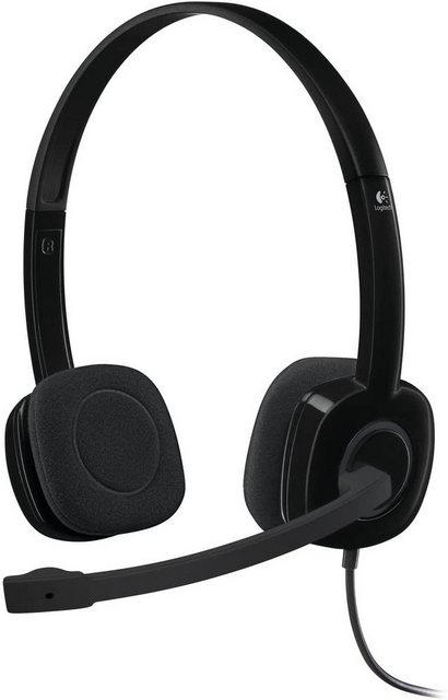 Logitech H151 Kopfhörer Verstellbares Mikrofon mit Rauschunterdrückung Headset