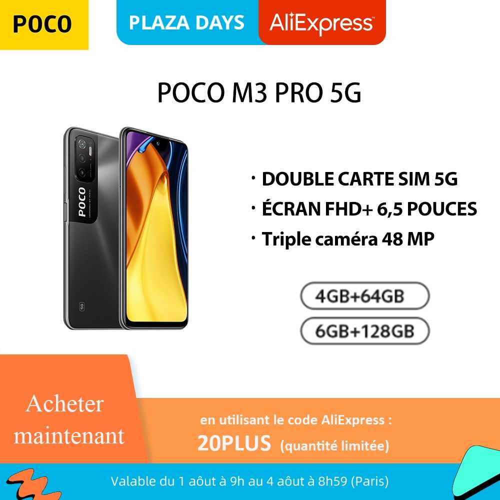 [Officiel] POCO M3 Pro 5G Smartphone – MediaTek Dimensity 700 5G écran DotDisplay 90 Hz FHD +