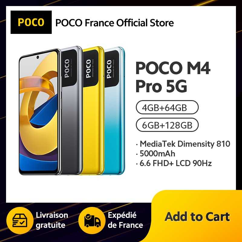 [Officiel] POCO M4 Pro 5G Smartphone – NFC | MTK Dimensity 810 6.6 “FHD + LCD 90Hz ladung rapide