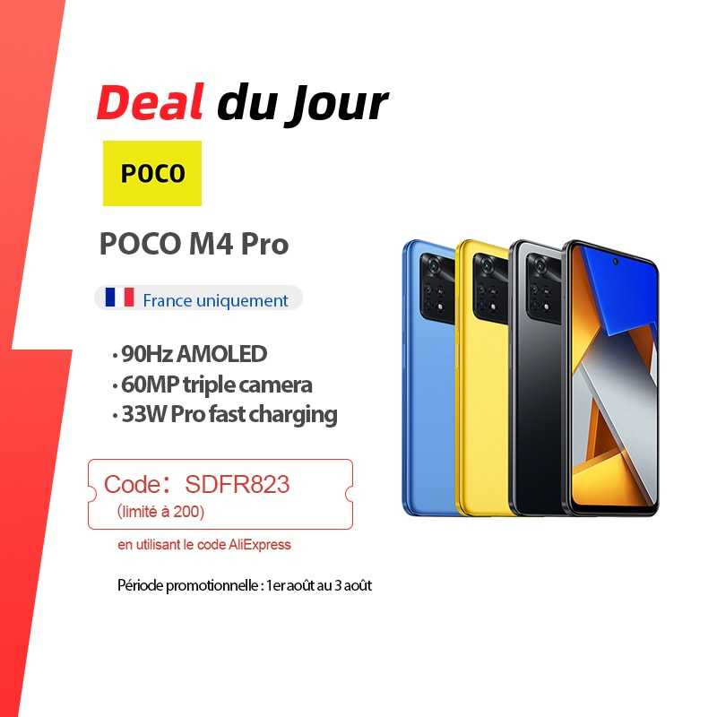 [Officiel] POCO M4 Pro Smartphone – 90Hz AMOLED | 60MP triple kamera | 33W Pro schnelle lade