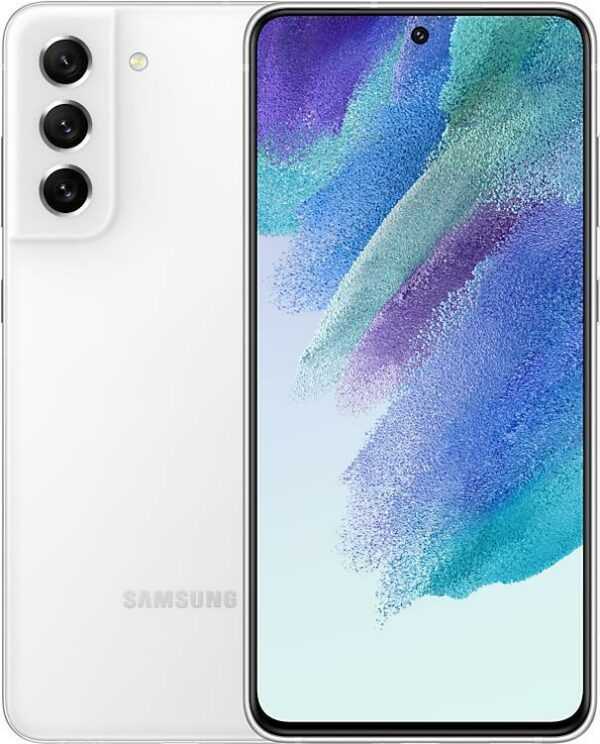 Samsung Galaxy S21 FE 5G - 5G Smartphone - Dual-SIM - RAM 6GB / Interner Speicher 128GB - OLED-Display - 6.4 - 2340 x 1080 Pixel (120 Hz) - Triple-Kamera 12 MP, 12 MP, 8 MP - front camera 32 MP - weiß (SM-G990BZWFEUB)