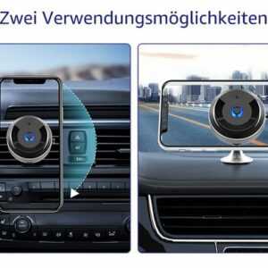 7Magic "KFZ-Magnet Smartphone-Halterung" Handy-Halterung, (für iPhone 13 / 12 (Pro, Max, Mini) Magnethalterung, für Handyhalterung Auto - Universeller Handyhalter, für Lüftungsschlitze und Armaturenbrett im Auto)