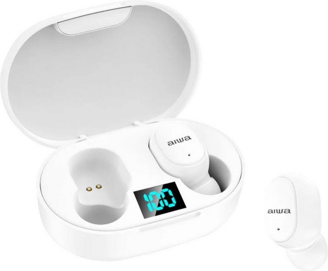 Aiwa "AT-X80E II" Bluetooth-Kopfhörer (Google Assitant, Siri, Bluetooth 5.1, High Definition Audiqualität, Wiedergabezeit 6-8 Stunden, TWS, automatisches Koppeln mit dem Smartphone)