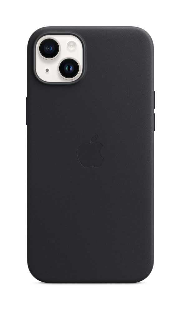 Apple - Case für Mobiltelefon - mit MagSafe - Leder - Midnight - für iPhone 14 Plus (MPP93ZM/A)