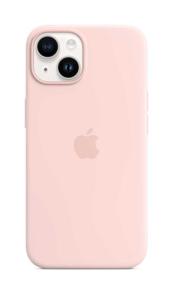 Apple – Case für Mobiltelefon – mit MagSafe – Silikon – Chalk Pink – für iPhone 14 (MPRX3ZM/A)