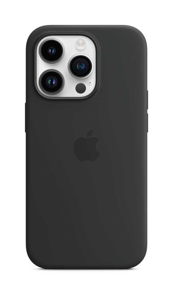 Apple – Case für Mobiltelefon – mit MagSafe – Silikon – Midnight – für iPhone 14 Pro (MPTE3ZM/A)