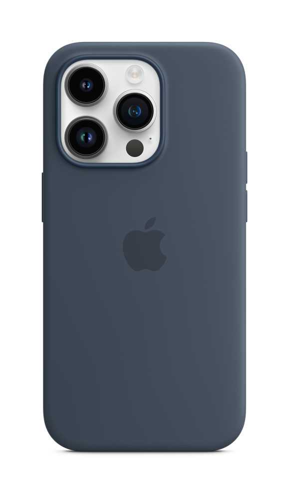 Apple - Case für Mobiltelefon - mit MagSafe - Silikon - Storm Blue - für iPhone 14 Pro (MPTF3ZM/A)
