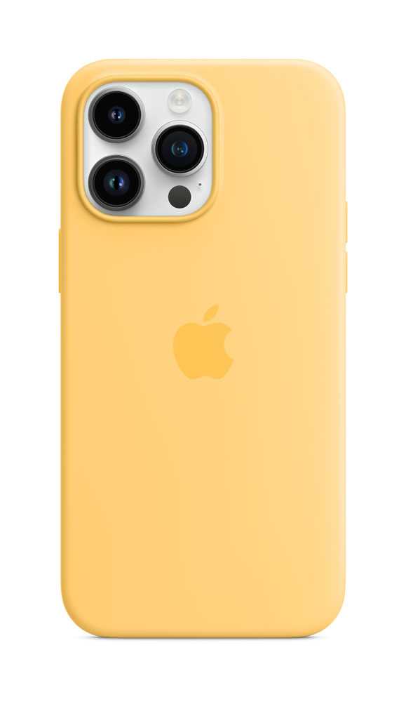 Apple – Case für Mobiltelefon – mit MagSafe – Silikon – sunglow – für iPhone 14 Pro Max (MPU03ZM/A)