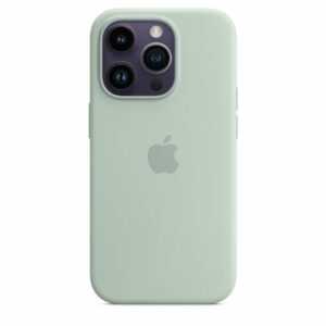 Apple Original iPhone 14 Pro Silikon Case mit MagSafe Agavengrün