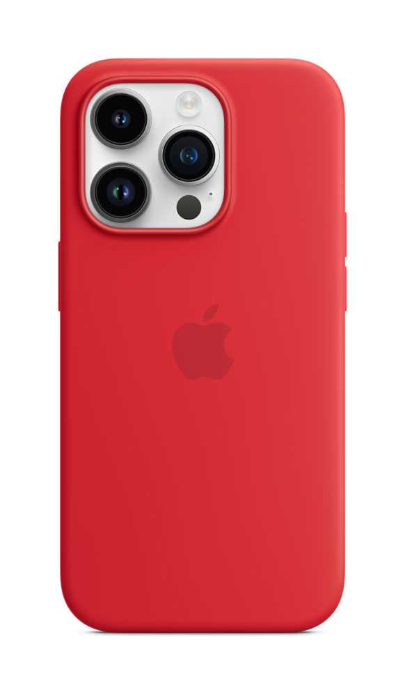 APPLE iPhone 14 Pro Silicone Case with MagSafe – (PRODUCT)RED (MPTG3ZM/A)