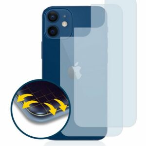 BROTECT Schutzfolie "für Apple iPhone 12 (Rückseite)", (2 Stück), Full-Cover 3D Curved klar