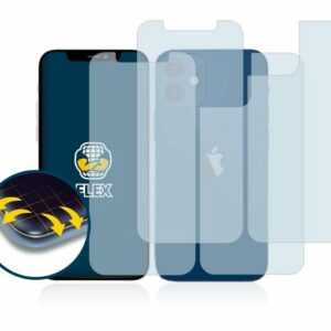 BROTECT Schutzfolie "für Apple iPhone 12 (Vorder + Rückseite)", (2 Stück), Full-Cover 3D Curved klar
