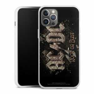 DeinDesign Handyhülle "ACDC Rock or Bust" Apple iPhone 12 Pro Max, Silikon Hülle, Bumper Case, Handy Schutzhülle, Smartphone Cover ACDC