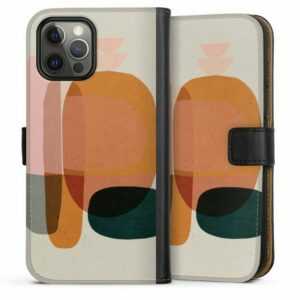 DeinDesign Handyhülle "Abstract Blush" Apple iPhone 12 Pro Max, Hülle, Handy Flip Case, Wallet Cover, Handytasche Leder Farbe bunt