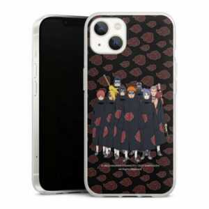 DeinDesign Handyhülle "Akatsuki Group" Apple iPhone 13, Silikon Hülle, Bumper Case, Handy Schutzhülle, Smartphone Cover Akatsuki Naruto Shippuden Offizielles Lizenzprodukt