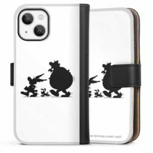 DeinDesign Handyhülle "Astérix & Obélix ombre" Apple iPhone 13 Mini, Hülle, Handy Flip Case, Wallet Cover, Handytasche Leder Asterix Obelix Offizielles Lizenzprodukt