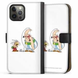 DeinDesign Handyhülle "Astérix & Obélix rire" Apple iPhone 12 Pro Max, Hülle, Handy Flip Case, Wallet Cover, Handytasche Leder Asterix Obelix