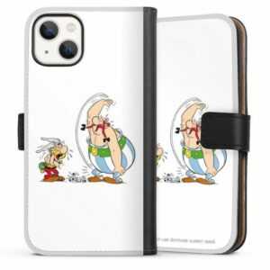 DeinDesign Handyhülle "Astérix & Obélix rire" Apple iPhone 13, Hülle, Handy Flip Case, Wallet Cover, Handytasche Leder Asterix Obelix Offizielles Lizenzprodukt