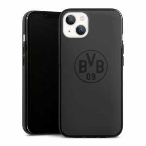 DeinDesign Handyhülle "BVB Grau" Apple iPhone 13, Silikon Hülle, Bumper Case, Handy Schutzhülle, Smartphone Cover Borussia Dortmund Logo BVB
