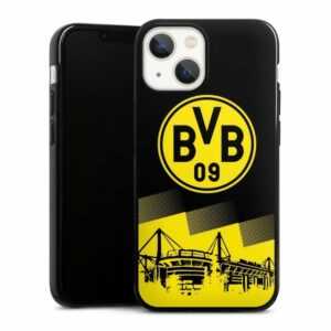 DeinDesign Handyhülle "BVB Two Tone" Apple iPhone 13 Mini, Silikon Hülle, Bumper Case, Handy Schutzhülle, Smartphone Cover BVB Borussia Dortmund Stadion