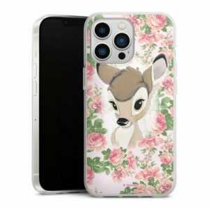 DeinDesign Handyhülle "Bambi Flower Child" Apple iPhone 13 Pro, Silikon Hülle, Bumper Case, Handy Schutzhülle, Smartphone Cover Bambi Disney Offizielles Lizenzprodukt