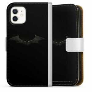DeinDesign Handyhülle "Batman Dark" Apple iPhone 12 mini, Hülle, Handy Flip Case, Wallet Cover, Handytasche Leder Batman Logo