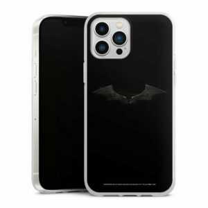 DeinDesign Handyhülle "Batman Dark" Apple iPhone 13 Pro Max, Silikon Hülle, Bumper Case, Handy Schutzhülle, Smartphone Cover Batman Offizielles Lizenzprodukt Logo