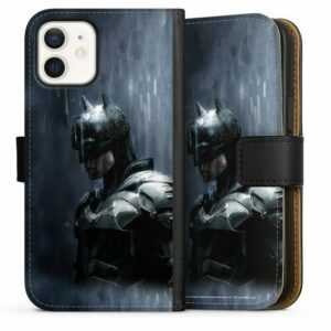 DeinDesign Handyhülle "Batman Grey" Apple iPhone 12, Hülle, Handy Flip Case, Wallet Cover, Handytasche Leder Batman