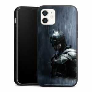 DeinDesign Handyhülle "Batman Grey" Apple iPhone 12, Silikon Hülle, Premium Case, Handy Schutzhülle, Smartphone Cover