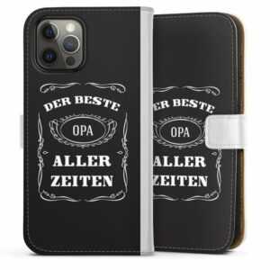 DeinDesign Handyhülle "Bester Opa" Apple iPhone 12 Pro Max, Hülle, Handy Flip Case, Wallet Cover, Handytasche Leder
