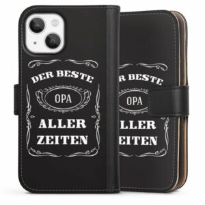 DeinDesign Handyhülle "Bester Opa" Apple iPhone 13 Mini, Hülle, Handy Flip Case, Wallet Cover, Handytasche Leder