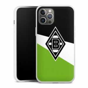 DeinDesign Handyhülle "Borussia Schwarz-Weiss-Grün" Apple iPhone 12 Pro Max, Silikon Hülle, Bumper Case, Handy Schutzhülle, Smartphone Cover